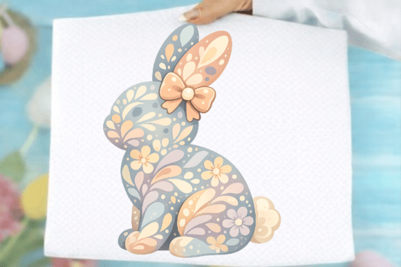 Download Pastel Floral Easter Bunny Png - Pastel floral easter Collection