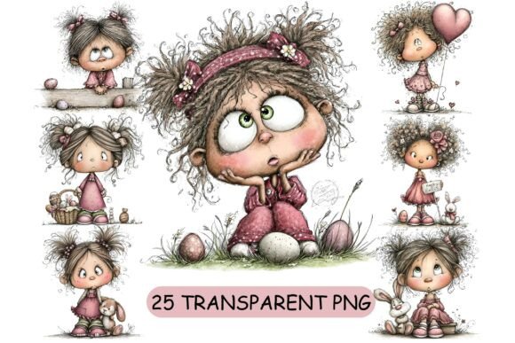 Download 25 Cute Easter Girl PNG Clipart Set - Easter girl png Collection