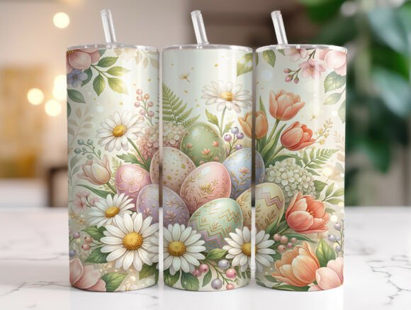 Download Pastel Floral Easter Eggs 20oz Tumbler - Pastel floral easter Collection